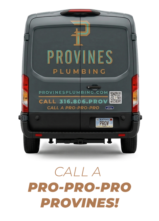 Provines Plumbing van — Call a Pro-Pro-Pro Provines